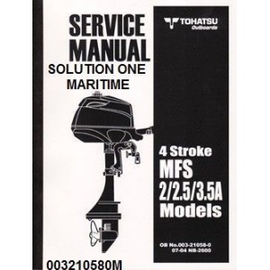 Tohatsu Outboard Service Manual Four Stroke 2 hp, 2.5 hp & 3.5 hp A Models 003210580