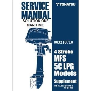 Tohatsu Outboard Service Manual Supplement Four Stroke Propane 5 hp 003210710
