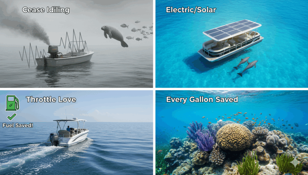 Sustainable boating: Less noise, more fuel saved, clean water.